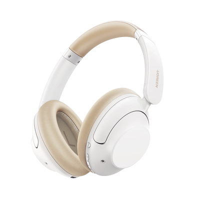 AudífonosInalámbricos | HiTune Max5 | Bluetooth | 3.5mm | Sonido Hi-Res | CancelaciónActiva de Ruido (ANC) de hasta 43dB | Autonomía de 90 horas | Diseño Ajustable| Almohadillas Suaves | Color Blanco.