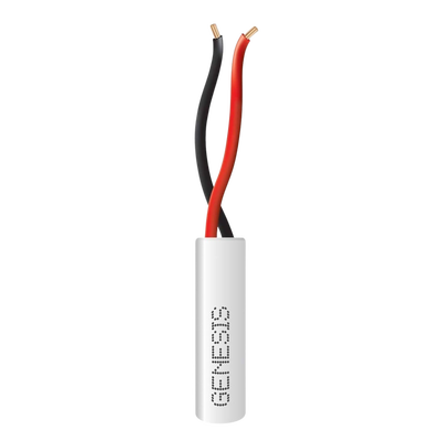 Bobina de 305 Metros de Cable / 2 x 22 AWG / Color Blanco / Uso Interior / Riser / Para Sistemas de Intrusión y Automatización 
