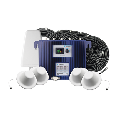 KIT Amplificador de Señal Celular PRO4000 | 4 Amplificadores en 1, Soporta hasta 16 antenas internas | TODAS LAS FRECUENCIAS DE MÉXICO | Tecnologías 4G y 3G | Hasta 9,200 m2 de Cobertura