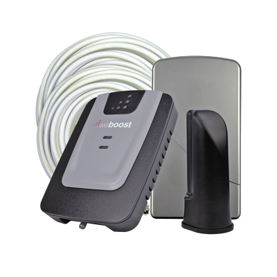 Kit repetidor Doble Banda para cobertura celular, especial para 3G (H+) y 2G (E), cubre áreas de hasta 150m²;. 60 dB de ganancia máxima. Bandas de frecuencia de 850MHz (Banda 5 o GSM850) y 1900MHz (Banda 2 o PCS1900).