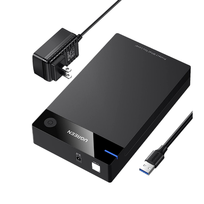 Carcasa de Disco Duro para  3.5" y  2.5" (Enclosure) | Con Cable USB 3.0 | Para HDD 3.5" / SSD 2.5" | SATA I/II/III | UASP | Hasta 16 TB | Compatible con Windows, Linux, Mac OS | No Requiere Controlador | Cable 1m | Incluye Adaptador d