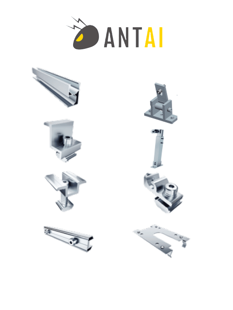 ANTAI STFLTRF - Kit para sistema solar 4 módulos con inclinación de 15º a 30º en vertical / Para 4 paneles no incluidos #SOLAR #MCI1