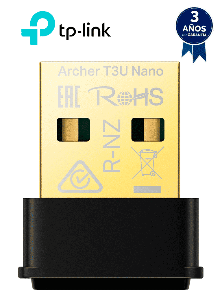 TP-LINK ARCHER T3U NANO - Adaptador USB MU-MIMO inalámbrico nano AC1300 , velocidades de hasta 1300 Mbps con 400 Mbps en 2,4 GHz y 867 Mbps en 5 GHz , MU-MIMO .#TP9 #MCI1