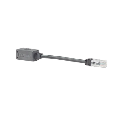 Adaptador Para Desconexión Accidental Segura, Jack a Plug Categoría 6A, UTP, CM, 20.3 cm de Longitud, Color Negro
