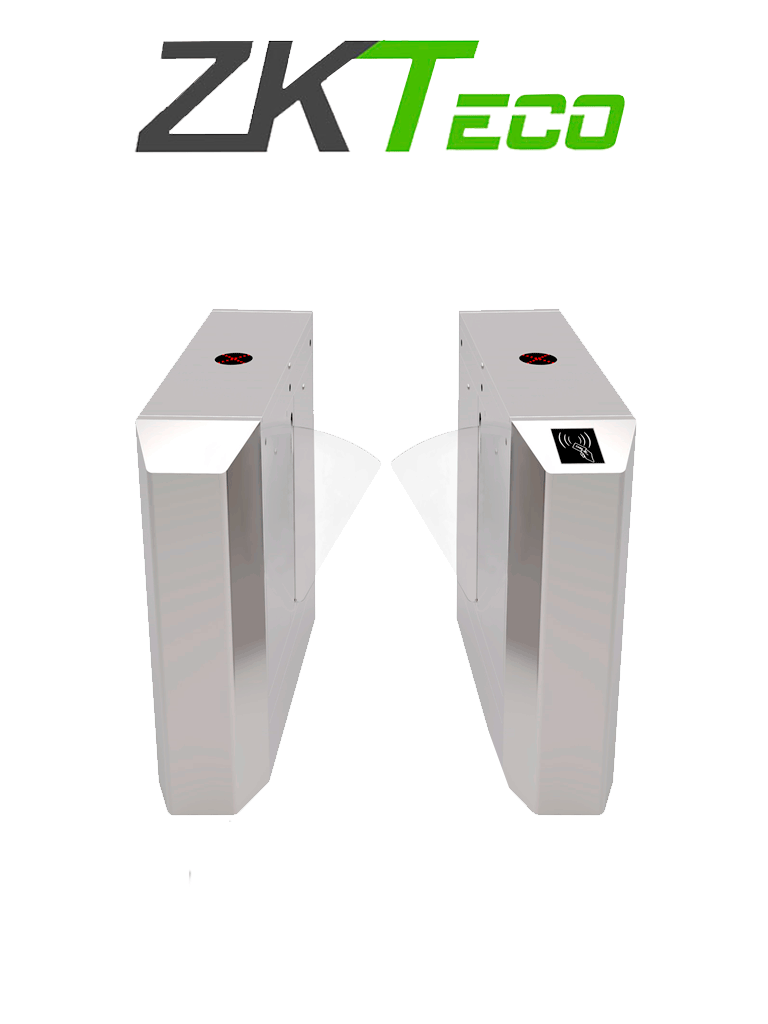 ZKTECO FBL200 - Barrera Peatonal Bidireccional / Acero SUS304 / Aleta de Acrílico / 110V / Infrarrojos / 5 millones de Ciclos / 30 Personas x Min. / Carril 58 cm / No cuenta con Lectores y Panel  #ZKB