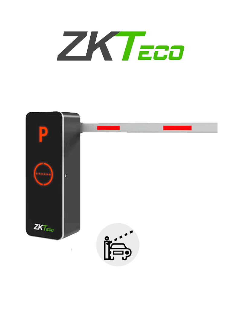 ZKTECO BGM1030L - Barrera Vehicular / Brazo Recto Dirección Ajustable / 3 Metros / Gabinete con Luz LED / Indicador de Estado / 1.5 s de apertura / Incluye 2 controles / Módulo Wi-Fi para conectarse con la App ZK Barrier gratuita y aperturar o cerrar #ZKd
