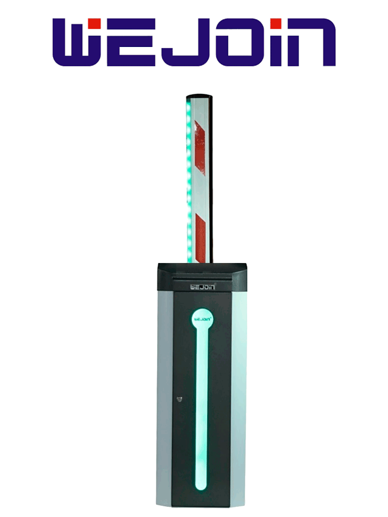 WEJOIN WJCB120VIL34LED - Barrera Vehicular Izquierda con Led / Alto flujo / Motor 24 VDC / Brazo Rectangular de 4 Metros / Velocidad 3 Segundos / Dirección Ajustable #WJ1