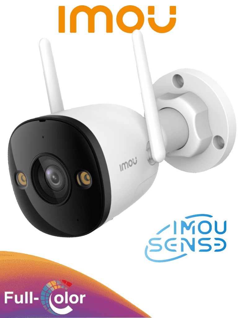 IMOU IPC-S3EN-5M0WE Bullet 3 5MP - Cámara IP Bullet WiFi de 5MP, Full Color, con IMOU Sense, visión nocturna inteligente, audio bidireccional, disuasión activa, 108° de visión, IR 30m, H.265, IP67 y ranura MicroSD #MCI2