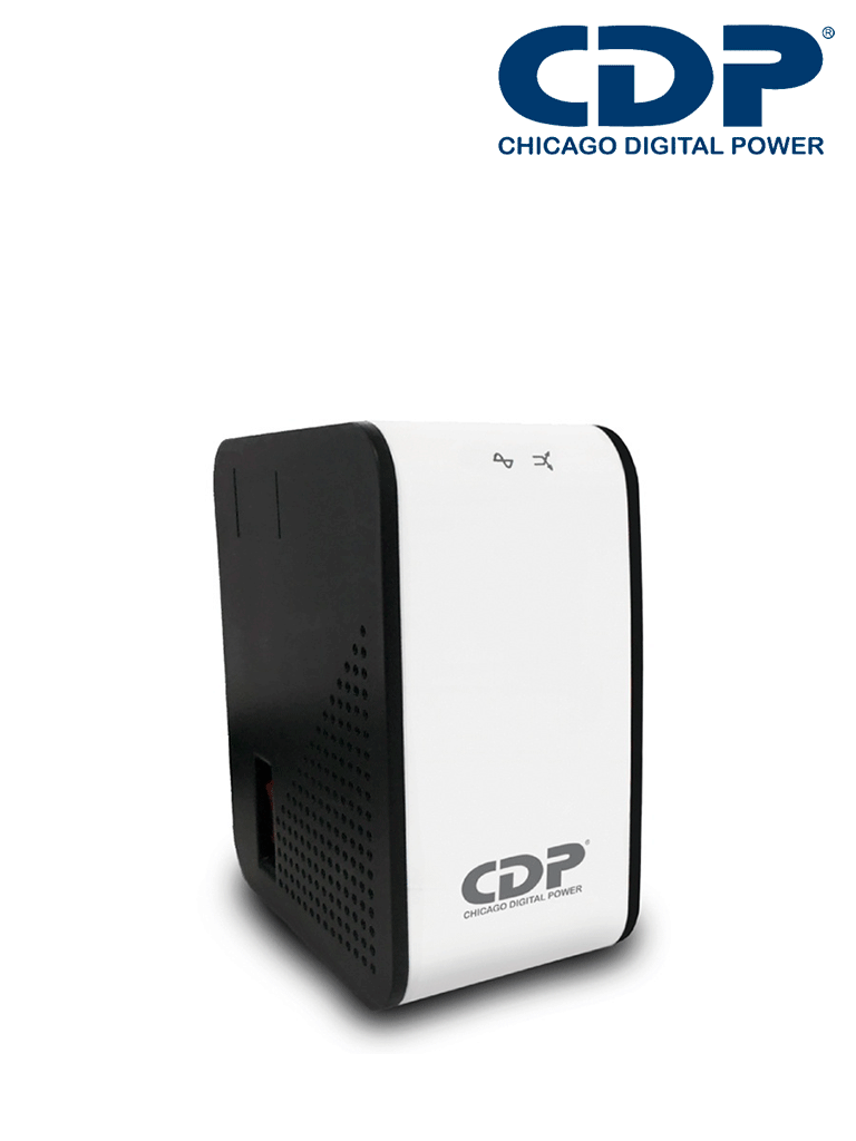 CDP R2C-AVR1008 - Regulador de 1KVA / 500W con 8 terminales de salida: 4 con protección de sobretensión y 4 con protección AVR, incluyendo protección de línea datos#CDPDL
