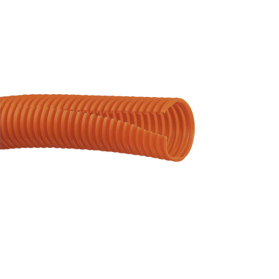 Tubo Corrugado Abierto para Protección de Cables, 1in (25.4 mm) de Diámetro, 30.5 m de Largo, Color Naranja