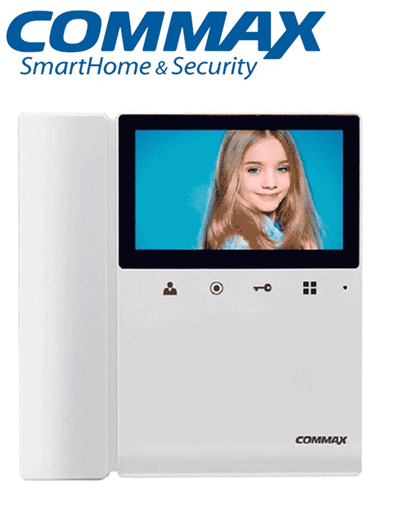 COMMAX CDV43K2 - Monitor para videoportero a color de 4.3 pulgadas con función de apertura de puerta, compatible con soluciones residenciales y departamentales, conexión a 4 hilos, frente de calle compatible modelo DRC40K  #HD3