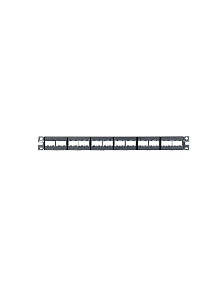 PANDUIT CPP24WBLY Panel de Parcheo Mini-Com,  24 Puertos, 1 UR vacío (sin conectores) Sin Blindaje