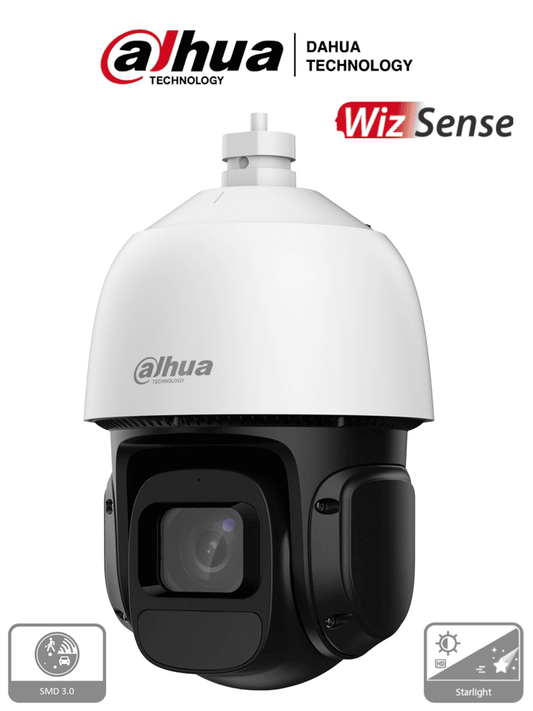 DAHUA SD3D216NB-GNY - Camara IP PTZ de 2 Megapixeles/ WizSense/ 16x de Zoom Optico/ 80 Metros de IR/ Detección de Vehiculos y Humanos/ SMD 3.0/ IP66/ Smart H.265+/ Ranura para MicroSD/ WDR Real de 120 dB/ #LoNuevo #LDIC10  