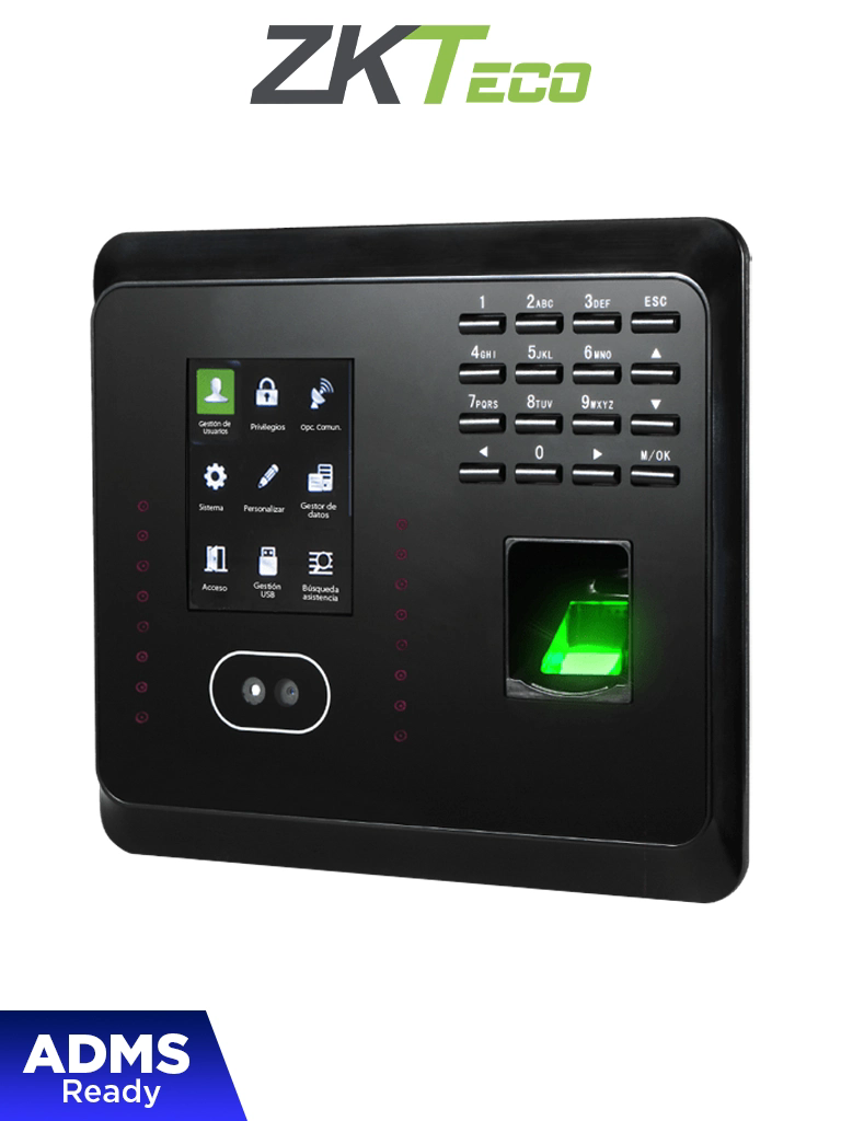 ZKTECO MB360ID - Control de Asistencia y Acceso Básico con Autenticación Facial (1500 Rostros), Huella Digital BioID (2000), Tarjeta ID 125 kHz (2000), Registro de 100,000 Eventos y Conectividad TCP/IP #ZK9