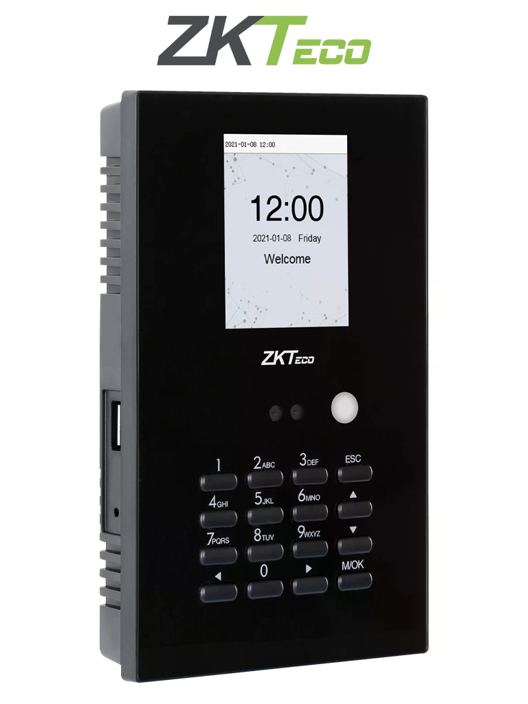 ZKTECO LFACE10 - Control de Asistencia Visible Light con Autenticación Facial (100 Rostros), Registro de 50,000 Eventos y Función SSR (Reporte en Hoja de Cálculo mediante USB)  #ZKA
