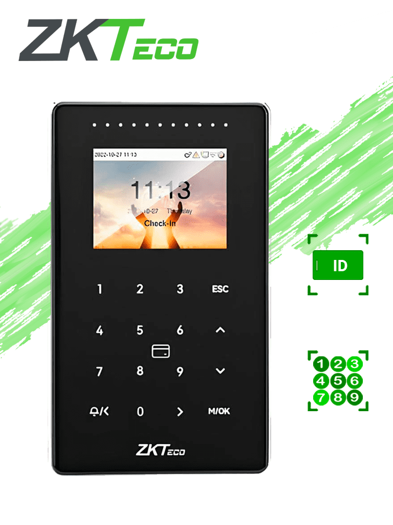 ZKTECO SC800 - Control de Acceso Pantalla 2.4" Táctil / Lector tarjetas ID 125 KHZ / 50,000 Tarjetas / 200,000 Registros / WIEGAND