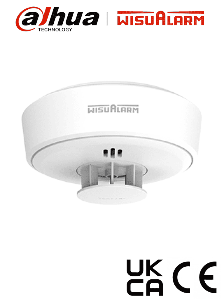 DAHUA WISUALARM HY-HT10A -Detector de Calor Autónomo, Monitoreo Constante de Temperatura, Detección Rápida de Incendios de Clase A1 (54°C to 65°C), Sonido de Alarma de 85dB, Certificaciones CE, Batería No Remplazable de hasta 10 años, #LoNuevo #Wisualarm