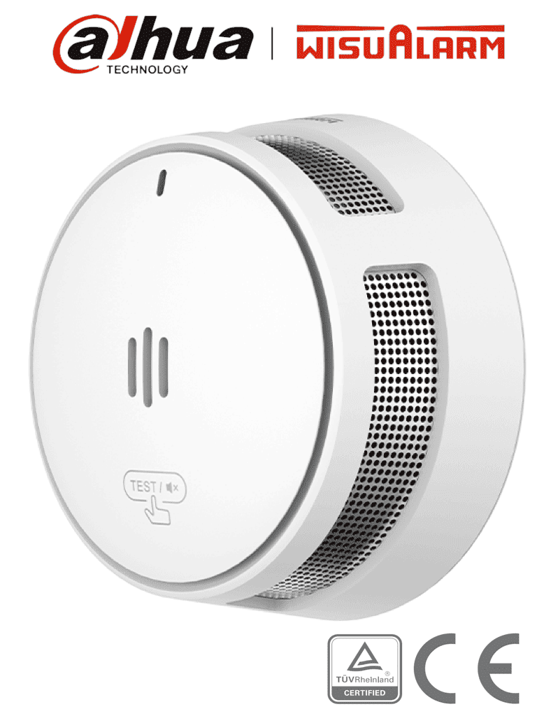 DAHUA WISUALARM DHI-HY-SA40A - Detector de Humo Standalone (Autonomo), Sensor Fotoeléctrico, Sonido de Alarma de 85dB, Batería Sellada de hasta 10 años, Alarma Visual y Audible, Certificaciones TÜV and CE, #LoNuevo #Wisualarm #MCI1