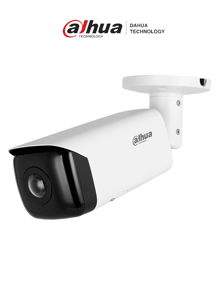 DAHUA IPC-HFW3441T-AS-P Cámara IP bullet panorámica 4 MP, lente 2.1 mm, ángulo 180°, IR 20 m, IA WizSense, detección de movimiento inteligente, protección perimetral, Starlight, PoE, WDR, H.265+, IP67, micrófono, E/S alarma. #Pano180