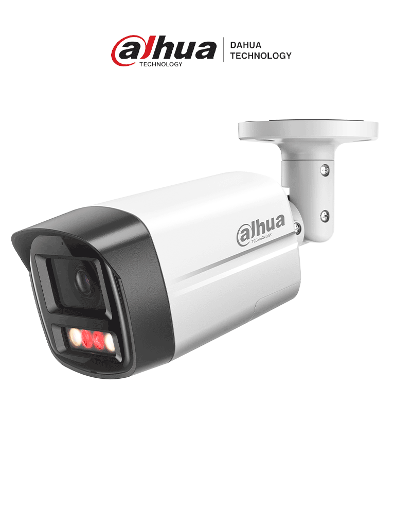 DAHUA IPC-HFW2549TL-S-PV - Cámara Bullet IP de 5MP con Smart Dual Illumination y disuasión activa para máxima seguridad. Cuenta con SMD Plus, protección perimetral, micrófono y bocina integrados. Resistente al clima con certificación IP67#MCI1 #LDM