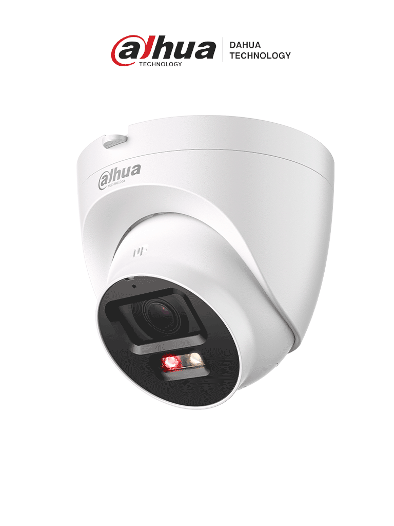 DAHUA IPC-HDW2549T-S-PV - Cámara Domo IP de 5 Megapixeles/ 30 Mts de Iluminador Dual Inteligente/ Disuasión activa/ Lente 2.8mm/ SMD Plus/ Protección perimetral, Micrófono y Bocina integrados/Audio dos Vías/ IP67/ Ranura MicroSD #LoNuevo #MCI1 #LDM #ILD