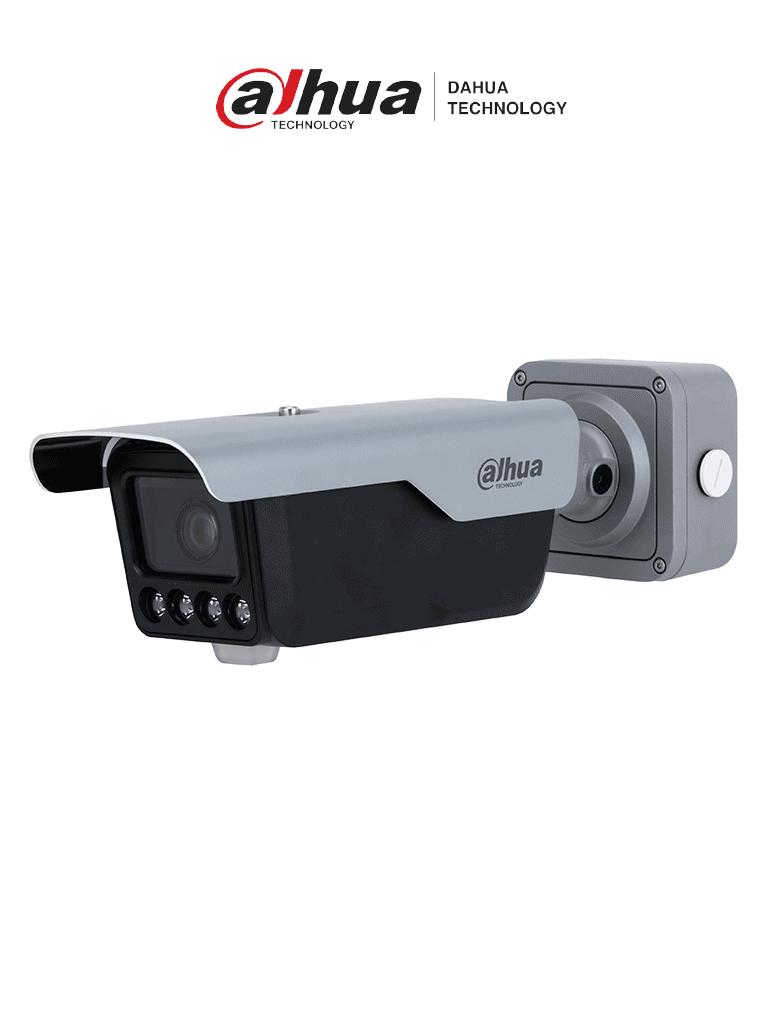 DAHUA DHI-ITC413-PW4D-Z1 - Cámara IP LPR 4 MP con lente motorizado 2.7-12mm y 4 iluminadores de 10m. Incluye IA WizMind, lectura de placas hasta 80 km/h, detección de vehículos (tipo, color, marca)PoE, WDR, H.265, IP67, E/S de alarma y audio #IMD