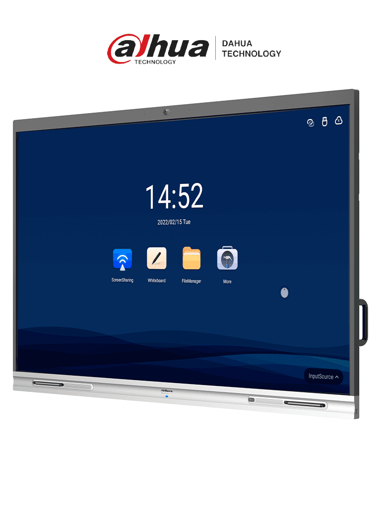 DAHUA DHI-LCH75-MC410-B - Pantalla interactiva 4K/UHD de 75" con tecnología táctil y Android. Resolución 3840 x 2160, cámara de 5 MP, micrófono y altavoces integrados. Ideal para escuelas y oficinas. Diseño robusto con case metálico #XCDAHUA #NP #MCI2
