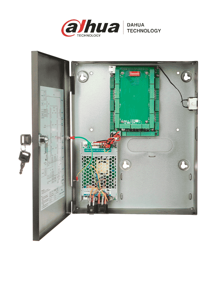 DAHUA  DHI-ASC2208C-S - Control de acceso TCP/IP gestión avanzada para 8 puertas y 8 lectoras, con soporte para 100,000 tarjetas y 150,000 eventos. Integra biométricos y admite batería de respaldo #CONGACC #ACCDA