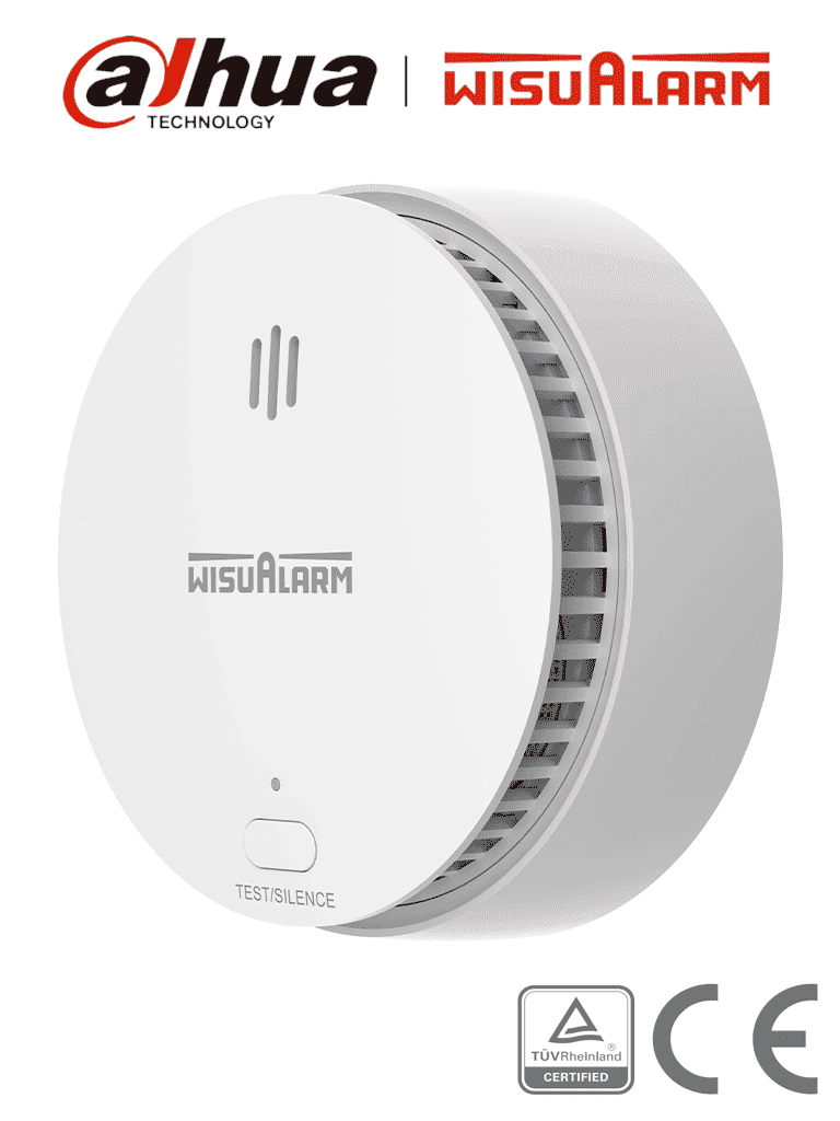DAHUA WISUALARM HY-SA20A - Detector de Humo Standalone (Autonomo), Sensor Fotoeléctrico, Sonido de Alarma de 85dB, Alarma Visual y Audible, Durabilidad de Batería hasta 10 años, Certificaciones TÜV and CE, #LoNuevo #Wisualarm #MCI1