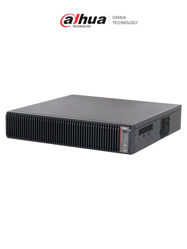 DAHUA DHI-IVSS5108-1I- Servidor de video con IA, maneja 64 canales IP y hasta 64 canales de reconocimiento facial. Incluye 8 bahías de HDD con RAID 0/1/5/6/10/50/60, protección perimetral, y 384 Mbps. 