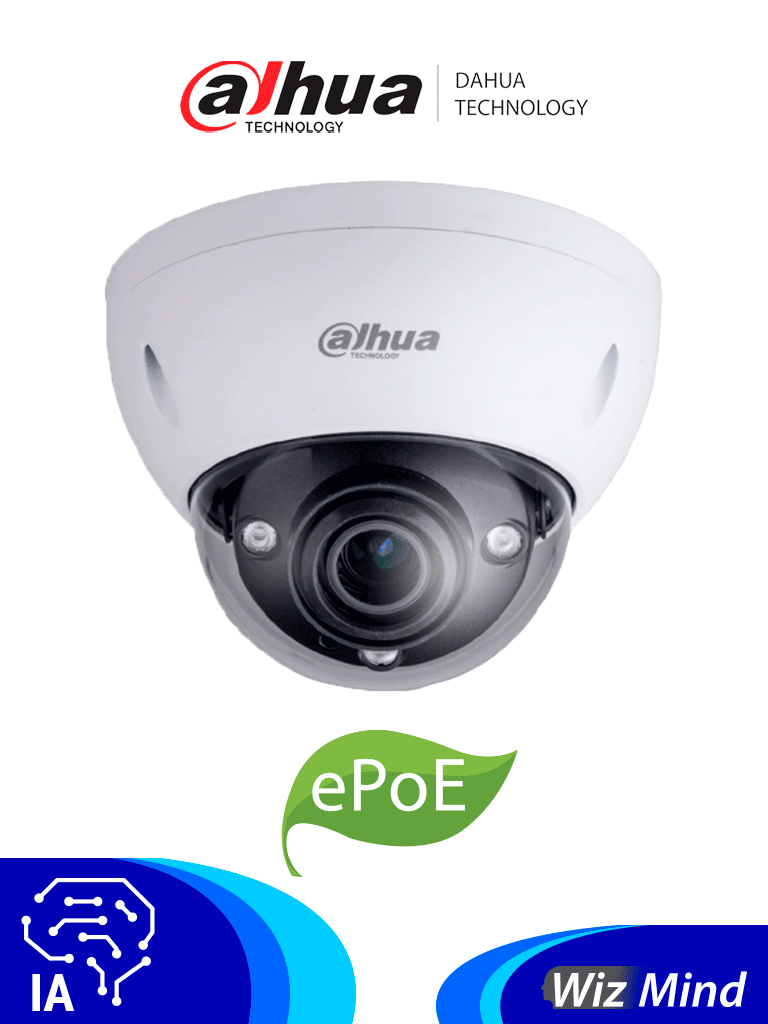 DAHUA IPC-HDBW5231EN-ZE-HDMI - Cámara IP Domo Antivandálica Resolución de 2 MP/ Lente Mot. 2.7 a 13.5mm/ ∢ 101°-31°/ IR 50 mts/ IA WizMind/ Det. Facial/ Prot. Perimetral/ Starlight/ ePoE/ WDR/ H.265/ IP67/ IK10/ E&S Alarma/ E&S Audio/ Salida HDMI #DDIP