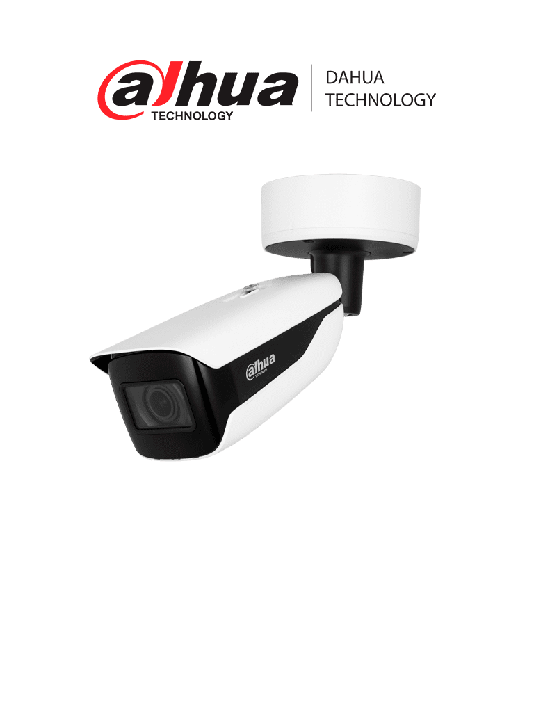 DAHUA IPC-HFW7842H-Z-X  Cámara IP Bullet WizMind 8 MP/ LED IR 60m/Salidas máx.8 MP (3840 × 2160) a 50/60 fps/ Reconocimiento facial/ ANPR/ PPE/ Conteo de personas/ Metadatos/ Parking Space/ E&S de Alarma/Audio/Ranura MicroSD/ PoE+/ePoE/IP67/IK10