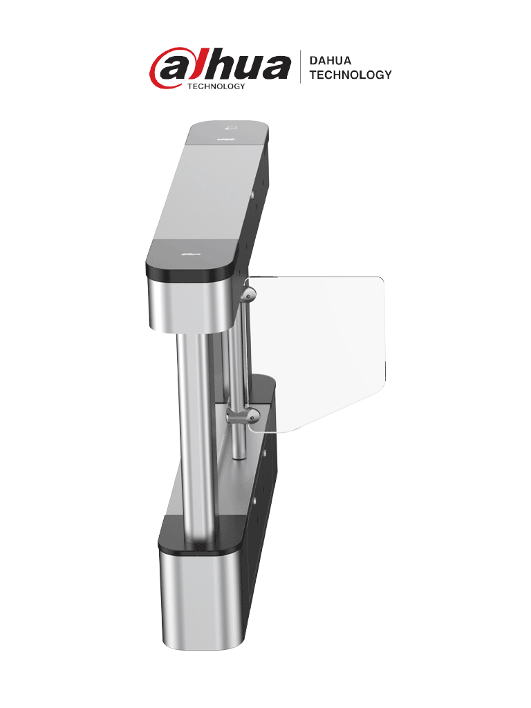 Dahua DHI-ASGB210Y-L Swing Barrier Izquierda/ Desbloqueo Rápido/ Cortina de Luz IR/ Servomotor/ Alarma Sonora y Luminosa/ Acrílico 600 mm Largo #ACCDA