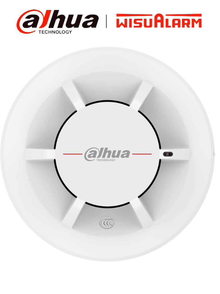 DAHUA WISUALARM DHI-HY-C131 - Detector de Humo Fotoelectrico Convencional de 2 Hilos, Alarma visual y audible Con Cámara Fotoelectrica Dual para Detección Eficiente, Cumple con Estándar EN 54-7:2018, Algoritmo BLC de Ajuste Automático, #LoNuevo #Wisualarm