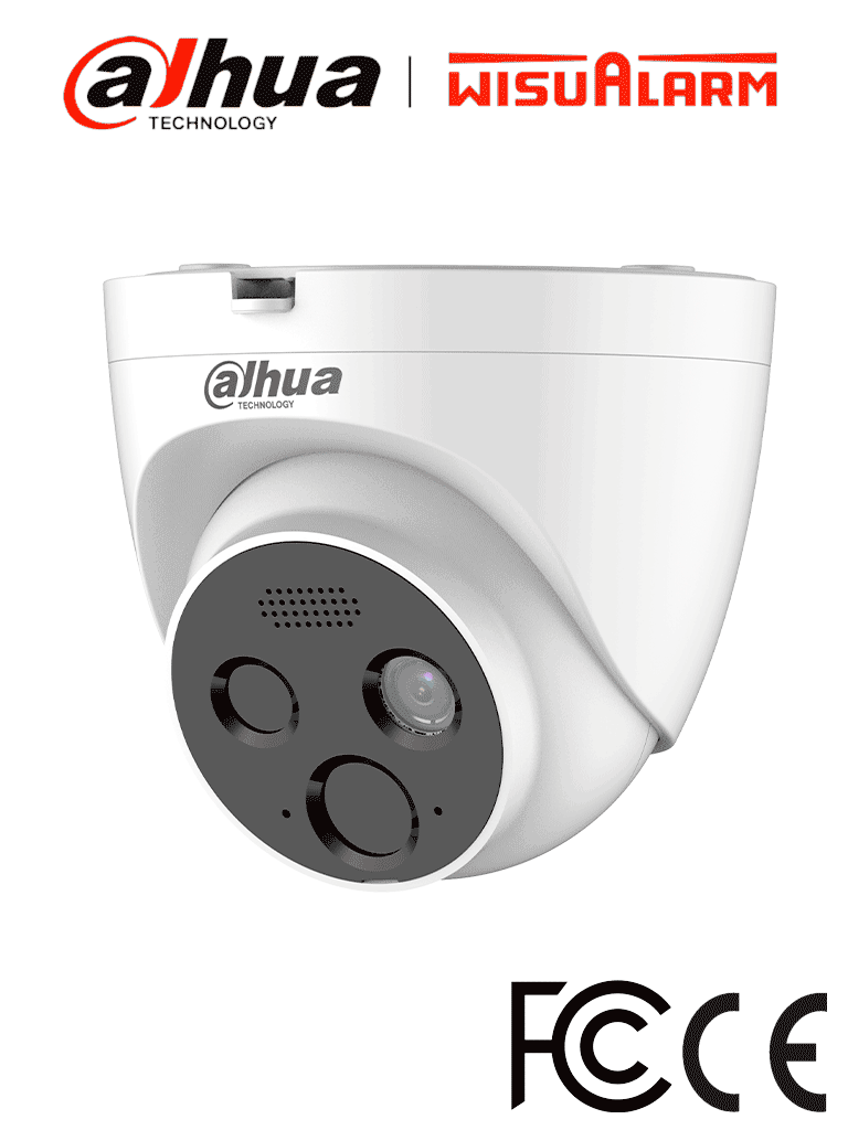 DAHUA WISUALARM HY-FT431LDP - Cámara IP Termica para Detección de Fuego 4 MP/ Detector VOx alta sensibilidad/ Detección Incendio, Alarma de Punto Frio y Caliente/ E&S de Alarma/ Ranura de Micro SD, Micrófono, Bocina de 70dB/ IP67/ #LoNuevo #Wisualarm #MCI