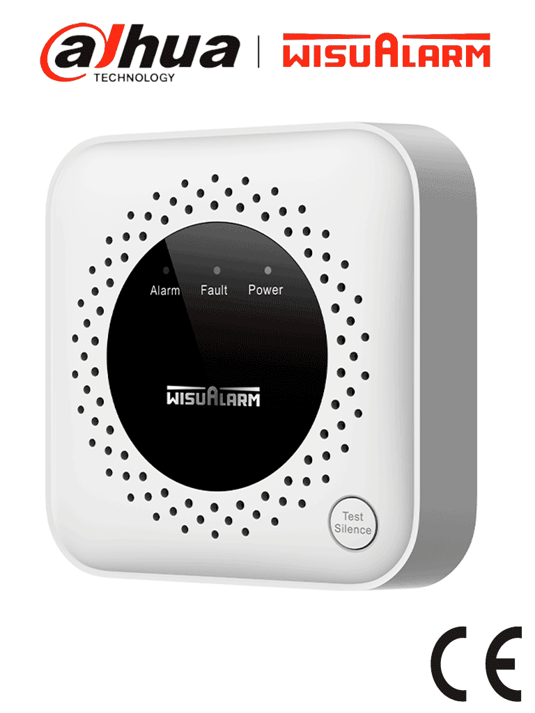 DAHUA WISUALARM DHI-HY-GA40A -Detector de gas metano (CH₄) autónomo, sensor de gas catalítico, salida de relevador, salida de válvula, detección de temperatura ambiente, alarma de 70 dB, LED indicadores, certificación CE, #LoNuevo #Wisualarm #MCI1