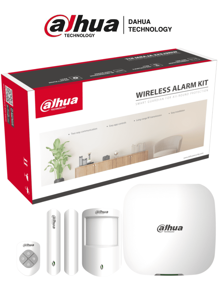 DAHUA DHI-ART-ARC3000H-03-FW2 - Kit Alarma Inalámbrico con Conexión 4G, Wifi, Ethernet/Monitoreo por APP/Incluye Panel Ethernet, WiFi, 3G, 4G (Dual SIM); 1 Sensor de Movimiento; 1 Contacto Magnético; Un Control Remoto/ #AlarmasDahua #DICDAL #Anivdahua4