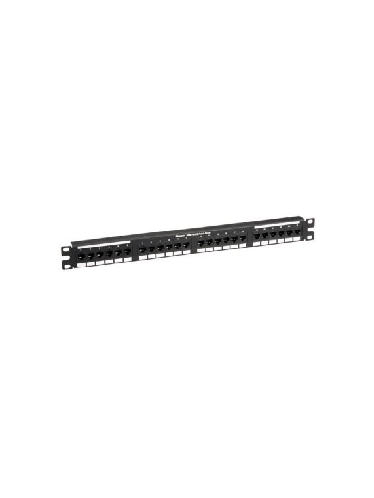 PANDUIT DP24688TGY - Panel de distribución para conexión tipo punchdown / Cat 6 / 24 puertos / 1 RU / Categoría 6 / Negro #MCI1