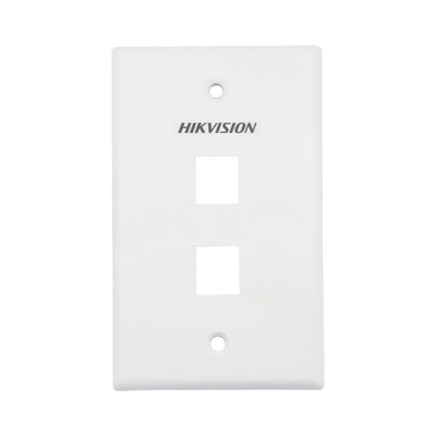 Placa de Pared (Face Plate) / 2 Puertos / Color Blanco / Caja con 20 Piezas / ABS