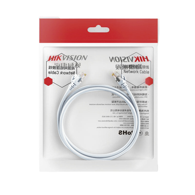 Cable de Parcheo (Patch Cord) / UTP / Cat. 6 (24 AWG) / 1 Metro / Color Blanco / Ideal para PoE+ / Interior