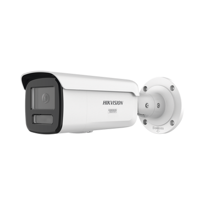 [Dual Light + ColorVu 3.0 + HikAI] Bala IP 8 Megapixel / Lente 4 mm / 60 mts IR + Luz Blanca / Exterior IP67 / Estrobo Azul y Rojo / WDR 130 dB / ACUSENSE 3.0 / Metal / NEMA 4X / ACUSEARCH