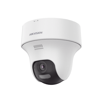 Turret  PT IP 4 Megapixel / Lente 2.8 mm / Dual Light (20 mts IR + 15 mts Luz Blanca) / Wi-Fi / IP54 / dWDR / H.265 / Audio Bidireccional (Micrófono y Bocina) / Micro SD