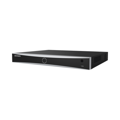 (ACUSENSE / Evita Falsas Alarmas) NVR 12 Megapixel (4K) / Reconocimiento Facial / 8 Canales IP / Base de Datos / 8 Puertos PoE+ / 2 Bahías de Disco Duro / Switch PoE 300 mts Modo Extendido / Soporta Función Time Lapse