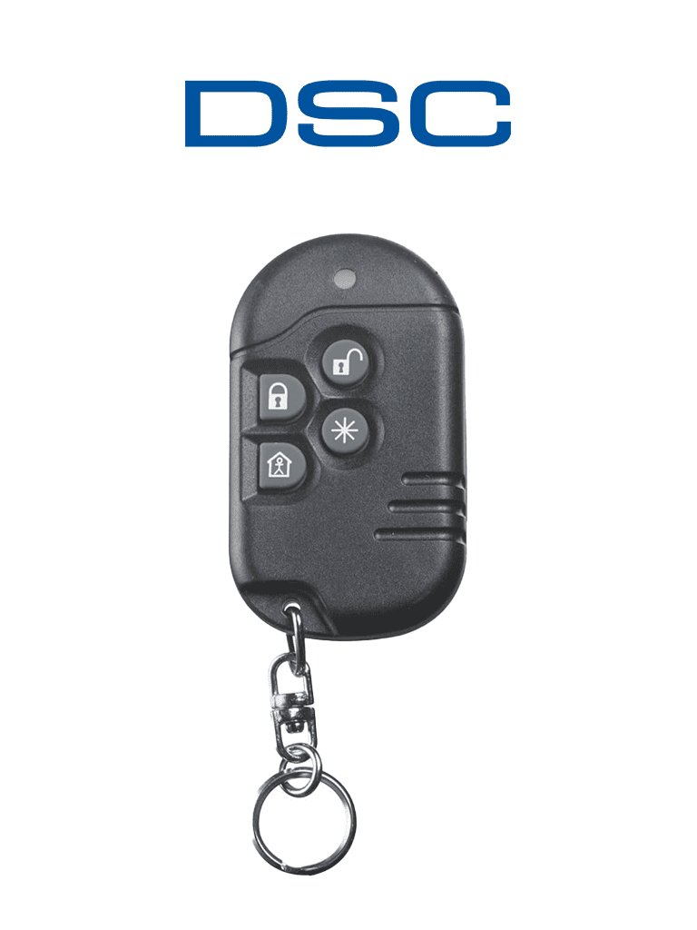 DSC PG9939 - Llavero de 4 botones programables Inalámbrico Power G con una quinta función compatibles con NEO, PRO, Qolsys e IoTega  #PLANDEBENEFICIOS #CER