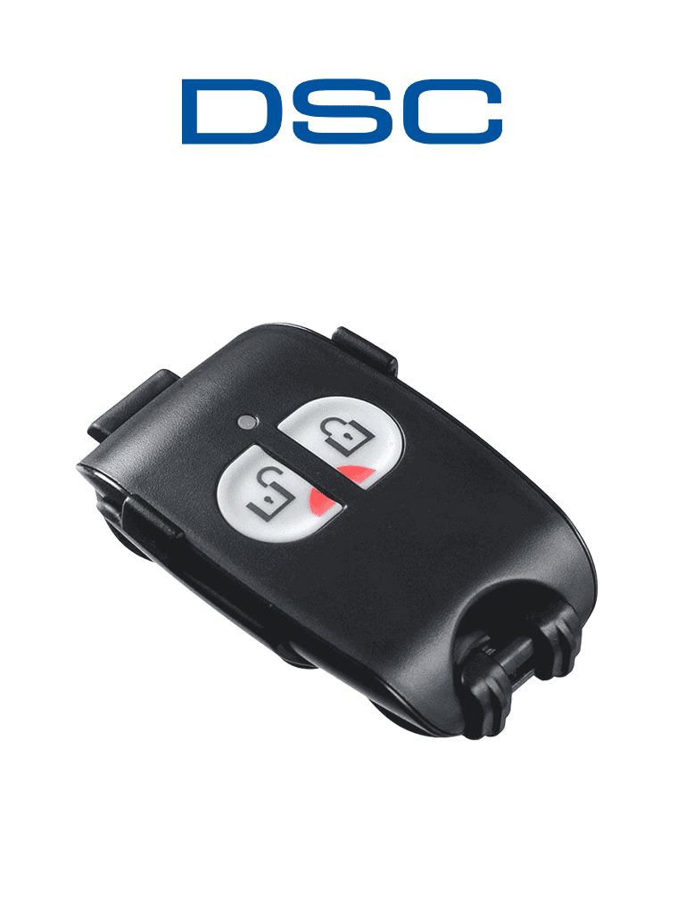 DSC PG9949 - Llavero de 2 botones programables Inalámbrico  Power G con botón de pánico compatible con NEO, PRO, Qolsys e IoTega  