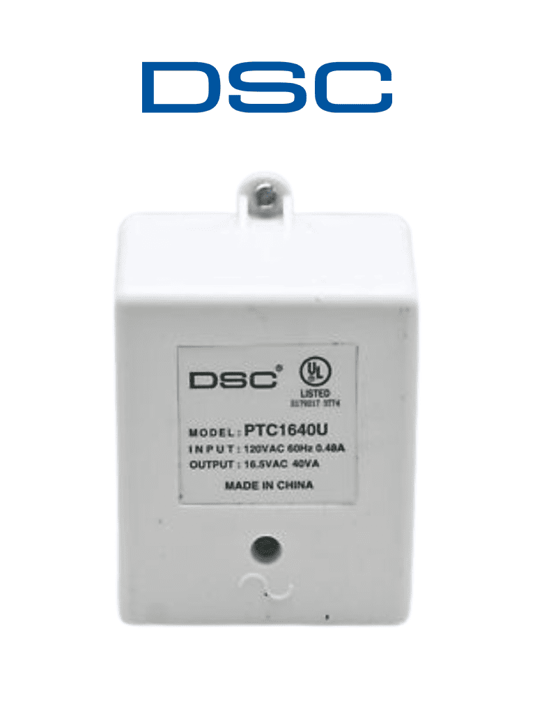 DSC PTC1640U - Transformador 16VCA / 40VA  #cer Fusible Interno para paneles y módulos de NEO, Power Series y Maxsys
