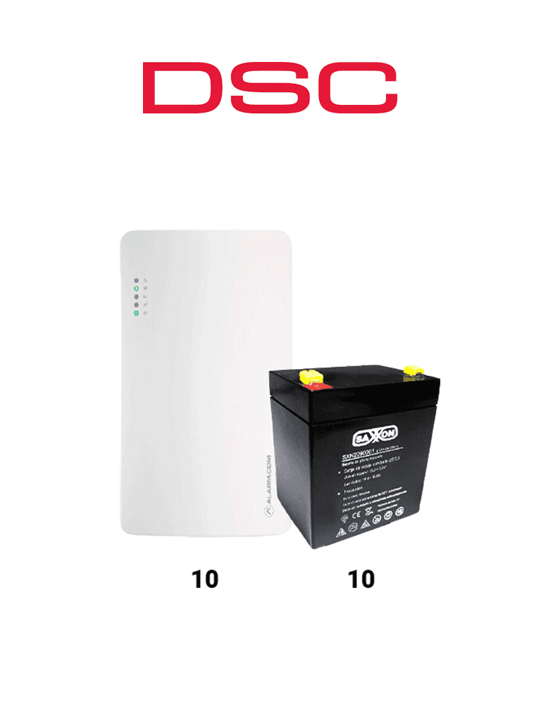 DSC SEM300 10 PACK - Paquete de 10 Comunicadores SEM300  Comunicador Dual, SIM/ IP para PowerSeries de Alarm.com , 10 baterías 12V 4.5Ah CBAT45AH  #SEMPAK