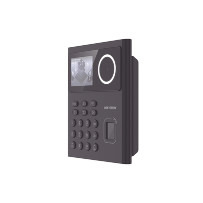 Terminal Min Moe WiFi con Batería de Respaldo / Administrable por Smartphone o Nube /  Acceso y Asistencia /  Huella, Facial y Tarjetas MIFARE /  500 rostros y 1,000 Huellas y Tarjetas / Detección de Cubrebocas / HikConnect