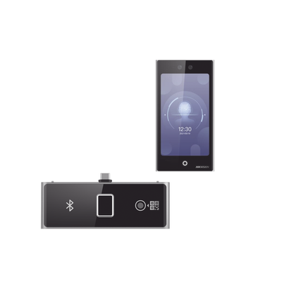Terminal Facial Min Moe WiFi con pantalla de 7" y Lector de Huellas, Códigos QR y Bluetooth /  Exterior IP65 / 10,000 rostros y 50,000 tarjetas / Soporta módulo lector de Huella, QR y Bluetooth 