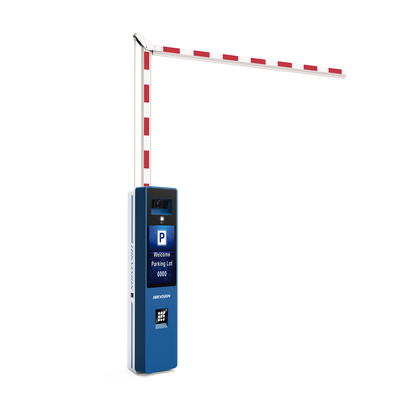 Barrera Vehicular IZQUIERDA Todo en Uno / Brazo Articulado Incluido de 4 mts / Cámara ANPR Integrada / Boton de Ayuda / Pantalla LCD / Apertura en 4 segundos 